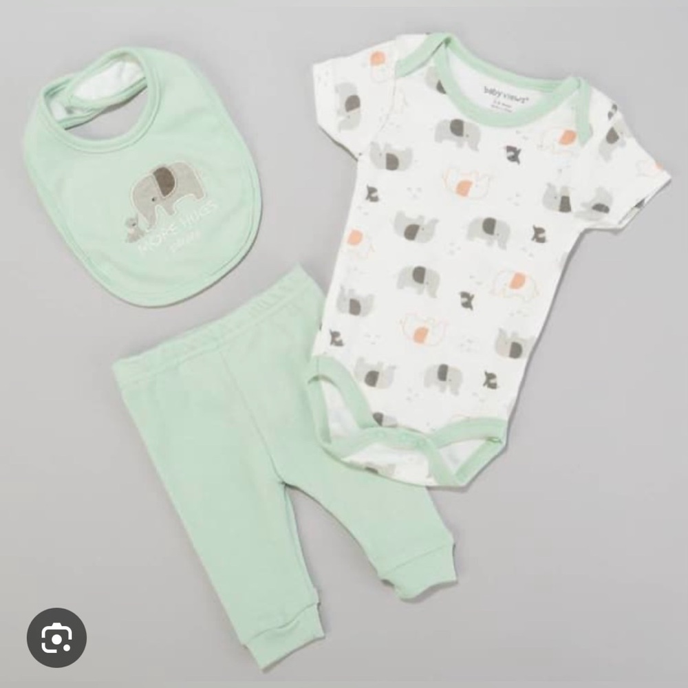 Baby views 2pc Elephant Bodysuit/Pants Set